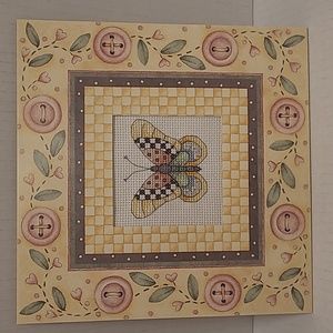 Vintage Daydreams, Buttons and Butterfly, by Debbie Mumm Cross Stitch